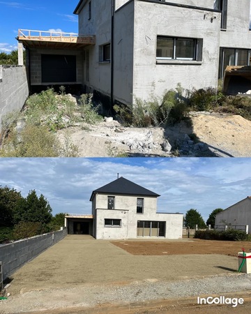 Travaux de terrassement dans le secteur de Saint-Brieuc