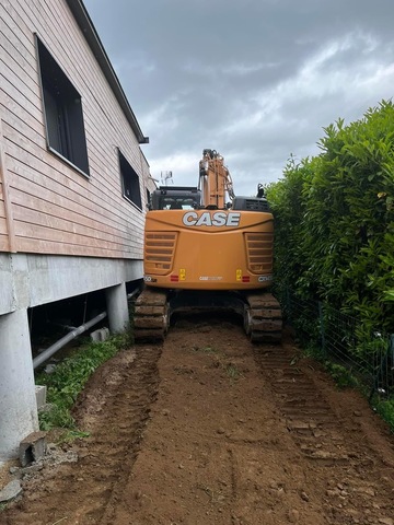 Travaux de terrassement dans le secteur de Saint-Brieuc