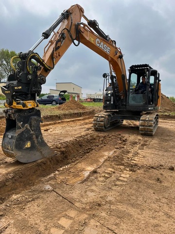 Travaux de terrassement dans le secteur de Saint-Brieuc