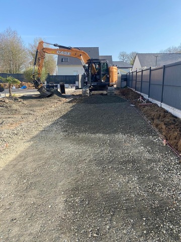 Travaux de terrassement dans le secteur de Saint-Brieuc