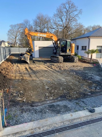 Travaux de terrassement dans le secteur de Saint-Brieuc